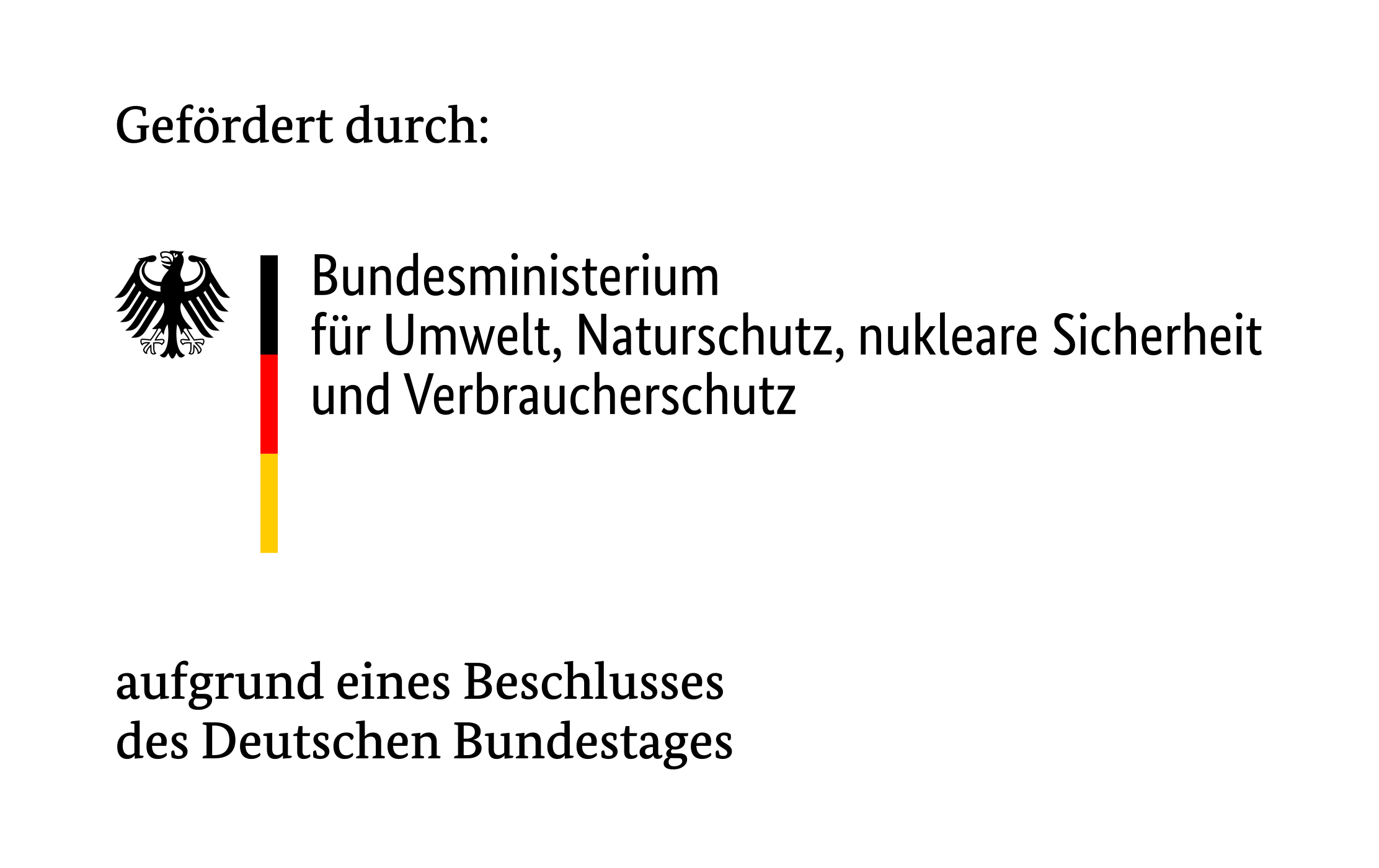 Logo Gefördert durch: Bundesministerium für Umwelt, Naturschutz, nukleare Sicherheit und Verbraucherschutz aufgrund eines Beschlusses des Deutschen Bundestages